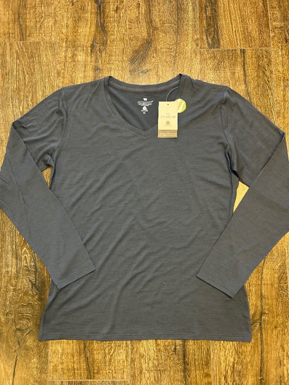 NWT Seg'ments 100% Merino Wool V-Neck Long Sleeve Base Layer Top (Size XL)